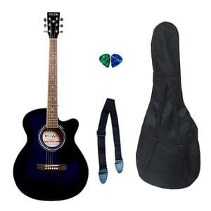 Belear Vega Series 40C Inch Purple Acoustic Guitar Combo Package with Bag, Pick, and Strap